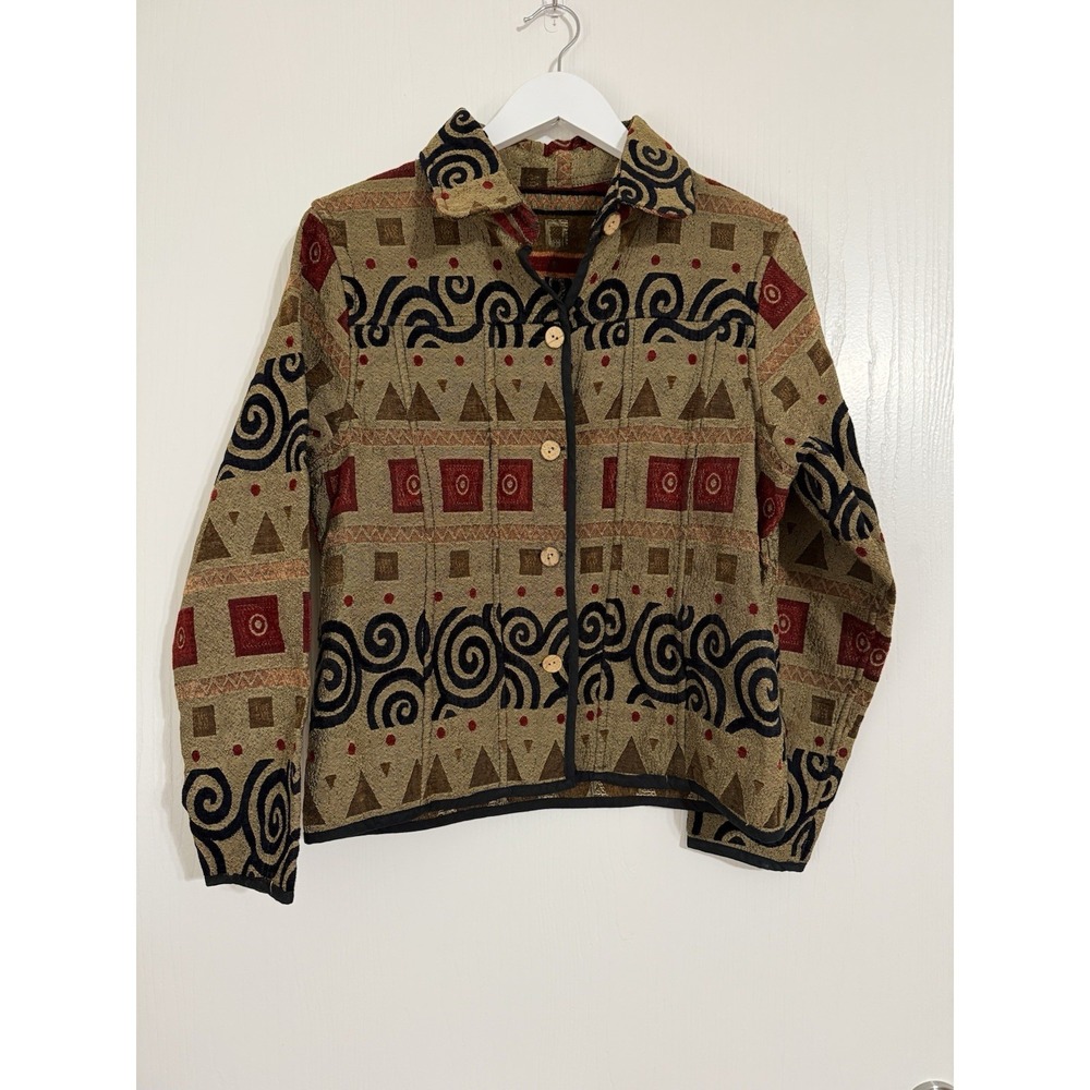 Women's‎ Reversible Multicolor Tapestry Coat Jacket